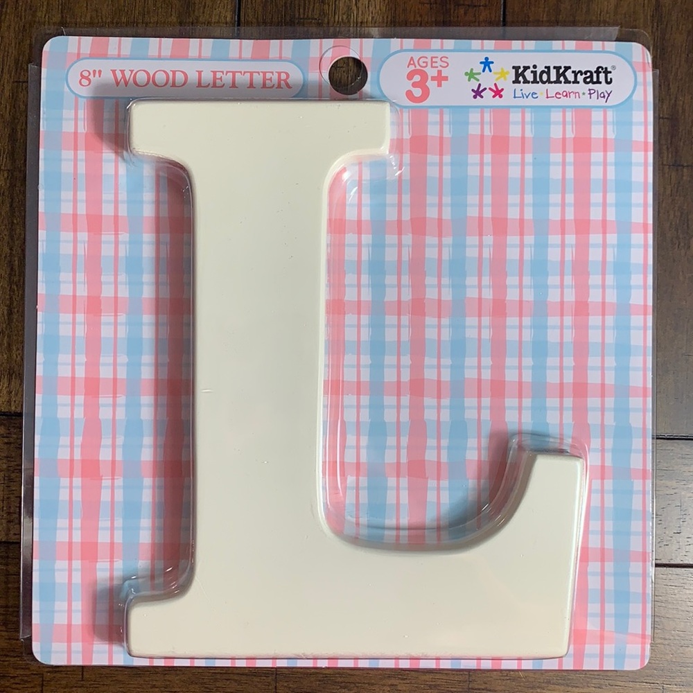 KidKraft 8” Wooden Letter L White